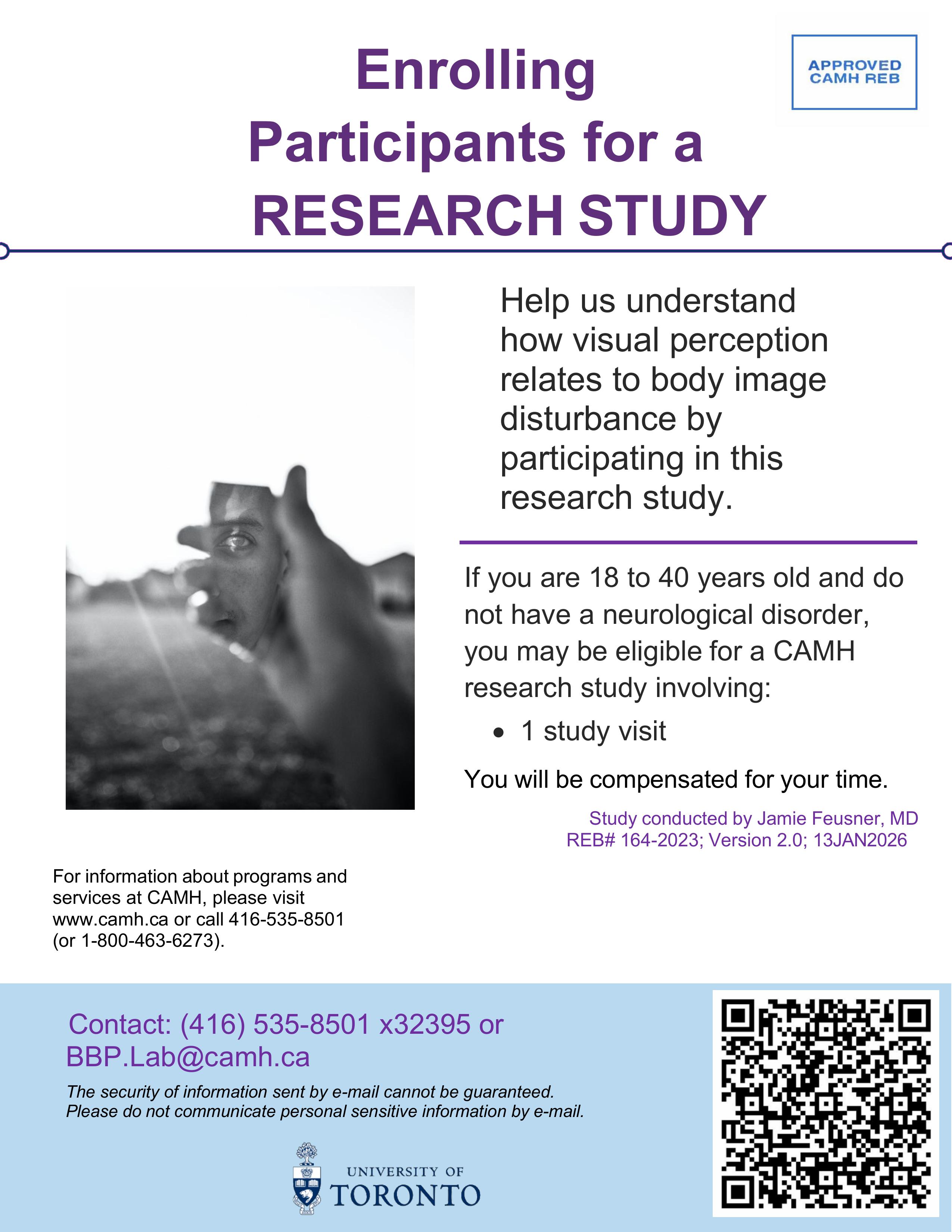 Recruitment flyer for the BSV study